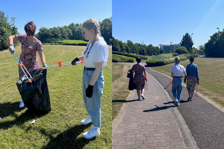 Rise team doing a litter pick